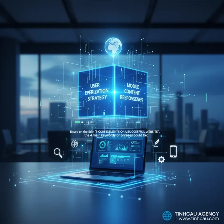 Dựa trên tiêu đề "5 yếu tố cốt lõi của một website thành công", 4 từ khóa hoặc cụm từ khóa chính có thể là: