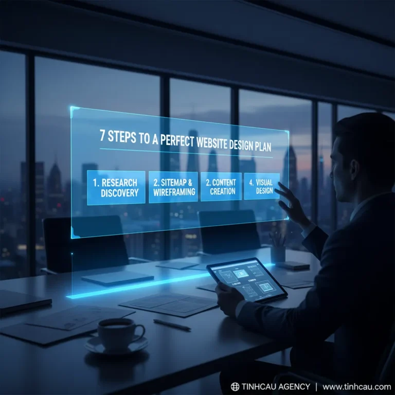 Dựa trên tiêu đề "7 bước để có một bản kế hoạch thiết kế website hoàn hảo", 4 từ khóa/cụm từ khóa chính có thể là: