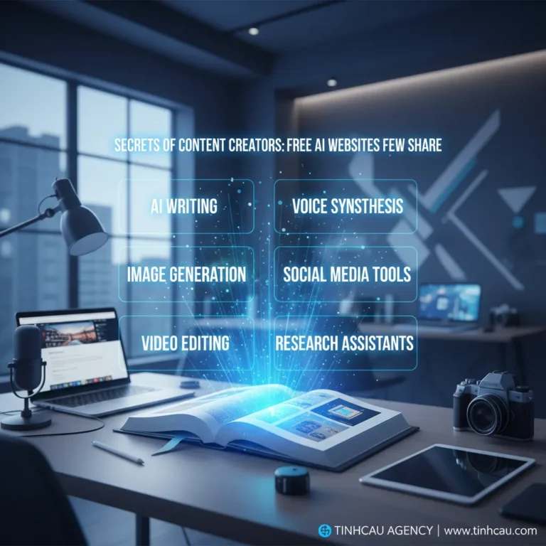 Dựa trên tiêu đề "Bí Mật Của Các Content Creator: Những Website AI Miễn Phí Mà Ít Ai Chia Sẻ.", 6 từ khóa hoặc cụm từ khóa chính có thể là: