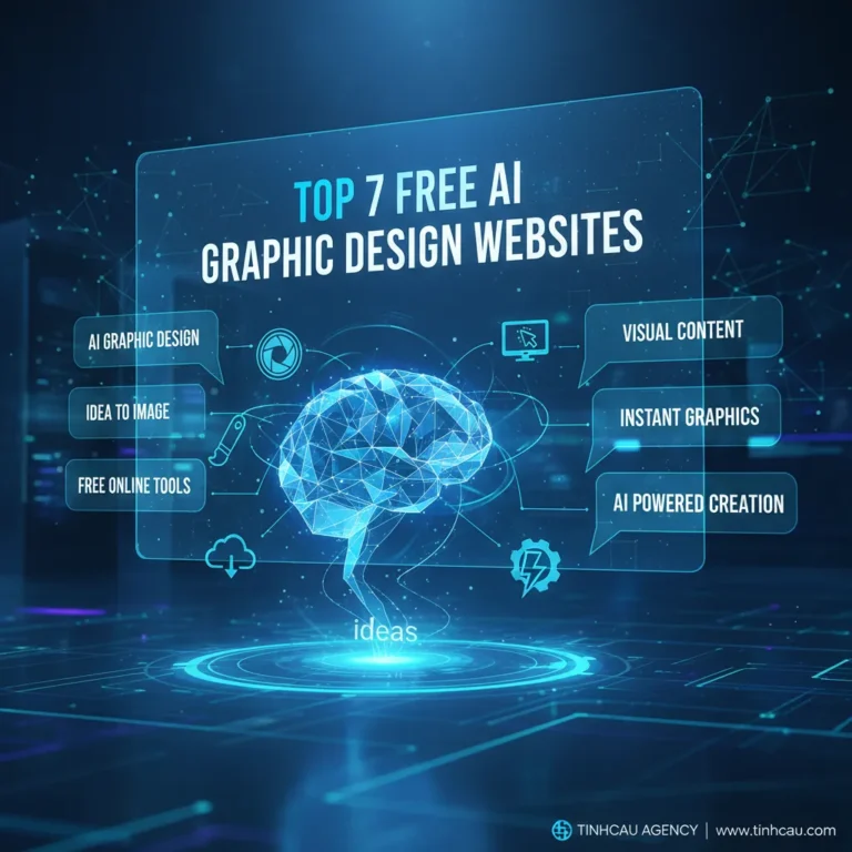 Dựa trên tiêu đề "Biến Ý Tưởng Thành Hình Ảnh Ấn Tượng: Top 7 Website AI Graphic Design Free 100%", 6 từ khóa hoặc cụm từ khóa chính có thể là: