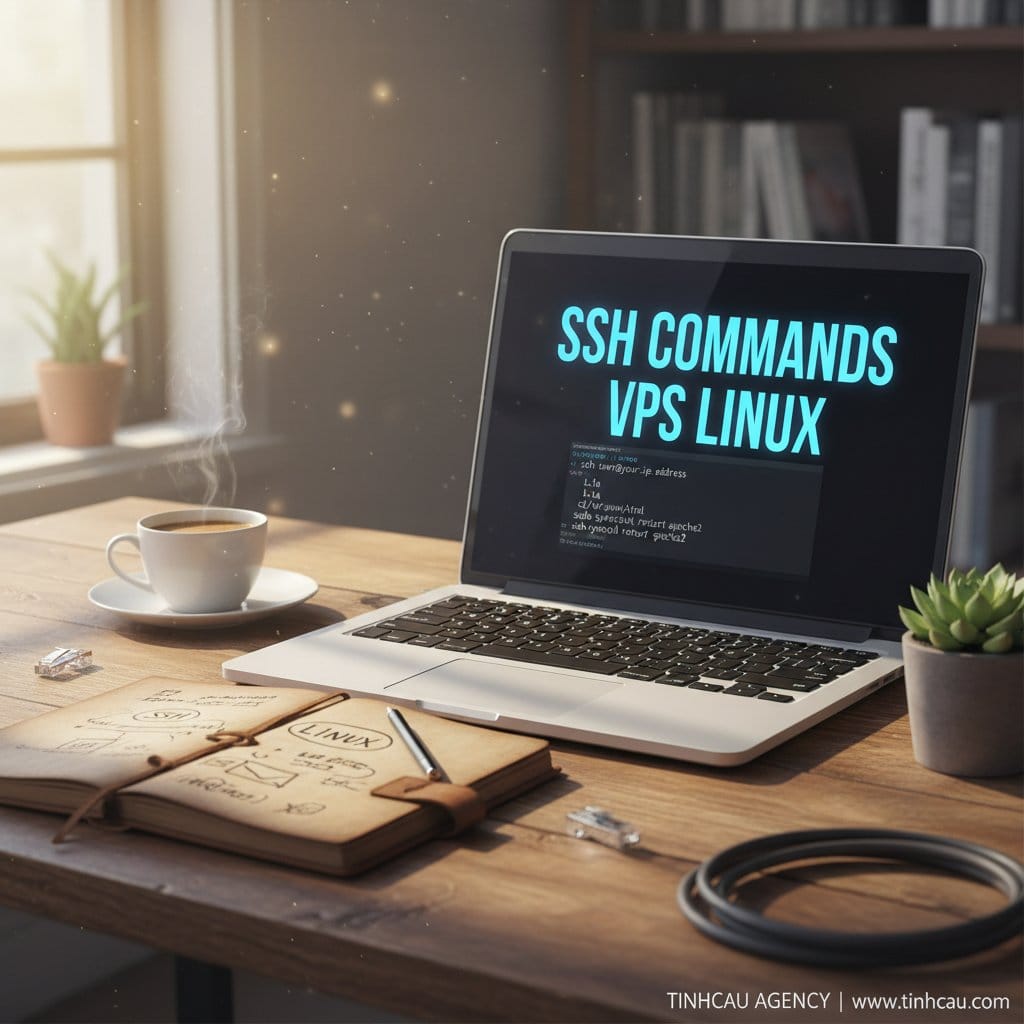 Hai từ khóa/cụm từ khóa chính cho tiêu đề "Các lệnh SSH cơ bản cho quản trị VPS Linux" là: