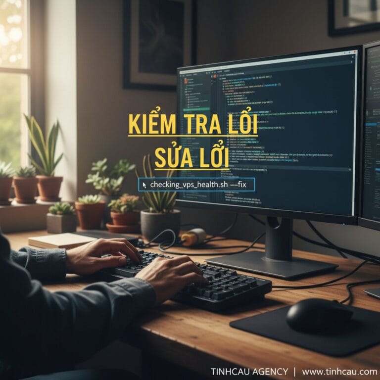Hai từ khóa/cụm từ khóa chính từ tiêu đề "Cách kiểm tra và sửa lỗi trên VPS bằng lệnh" là: