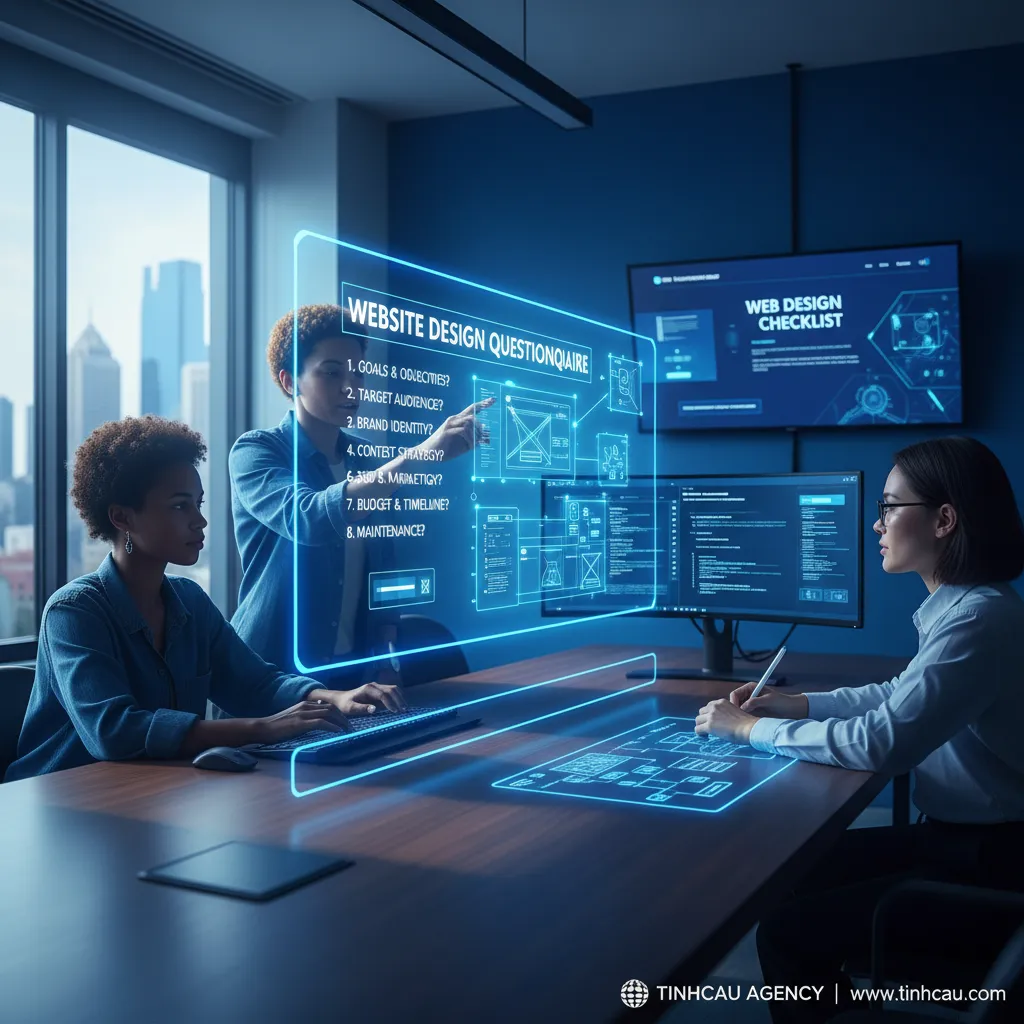 Checklist các câu hỏi cần đặt ra cho đơn vị thiết kế website. 2 1. **Thiết kế website**