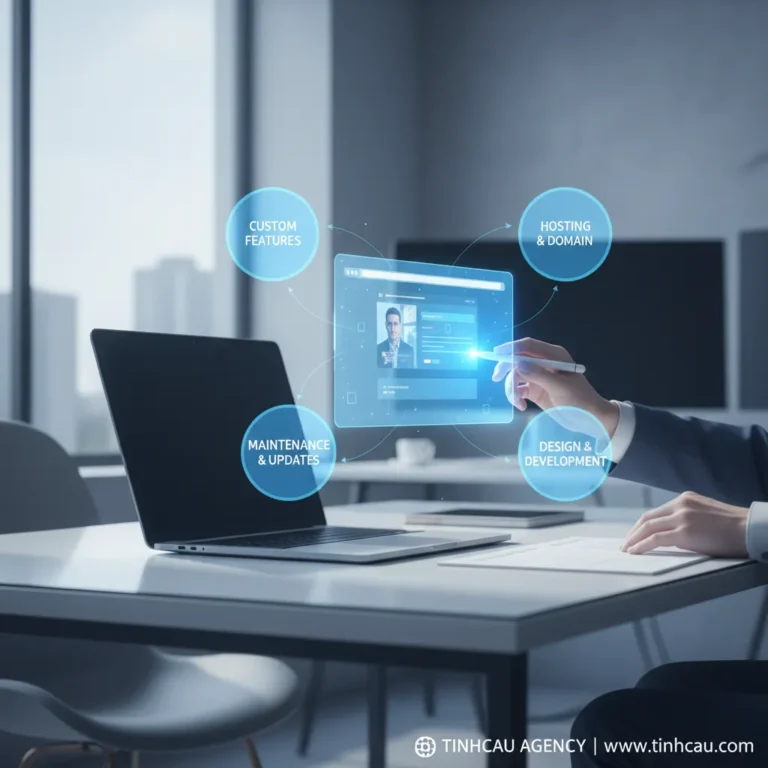 Dựa trên tiêu đề "Chi phí thiết kế website ban đầu là bao nhiêu?", 4 từ khóa hoặc cụm từ khóa chính có thể là: