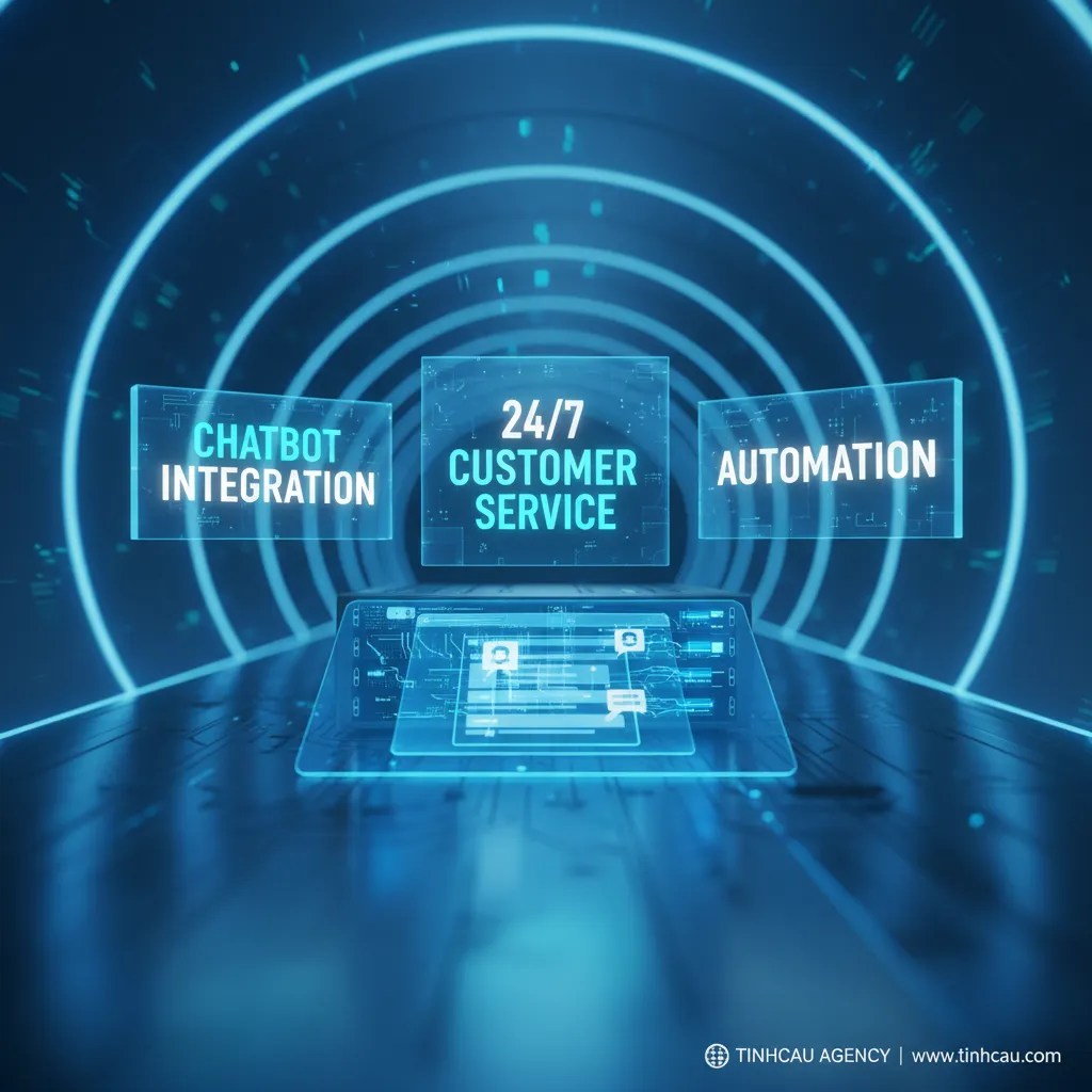 Ba từ khóa hoặc cụm từ khóa chính từ tiêu đề "Có nên Tích hợp Chatbot vào website: Tự động hóa dịch vụ khách hàng 24/7" là: