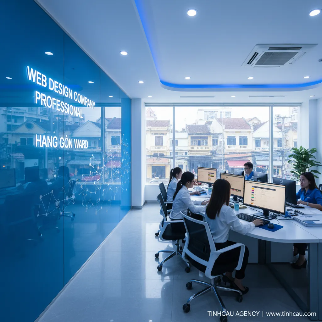Ba từ khóa hoặc cụm từ khóa chính từ tiêu đề "Công ty thiết kế web chuyên nghiệp tại phường Hàng Gòn" là: