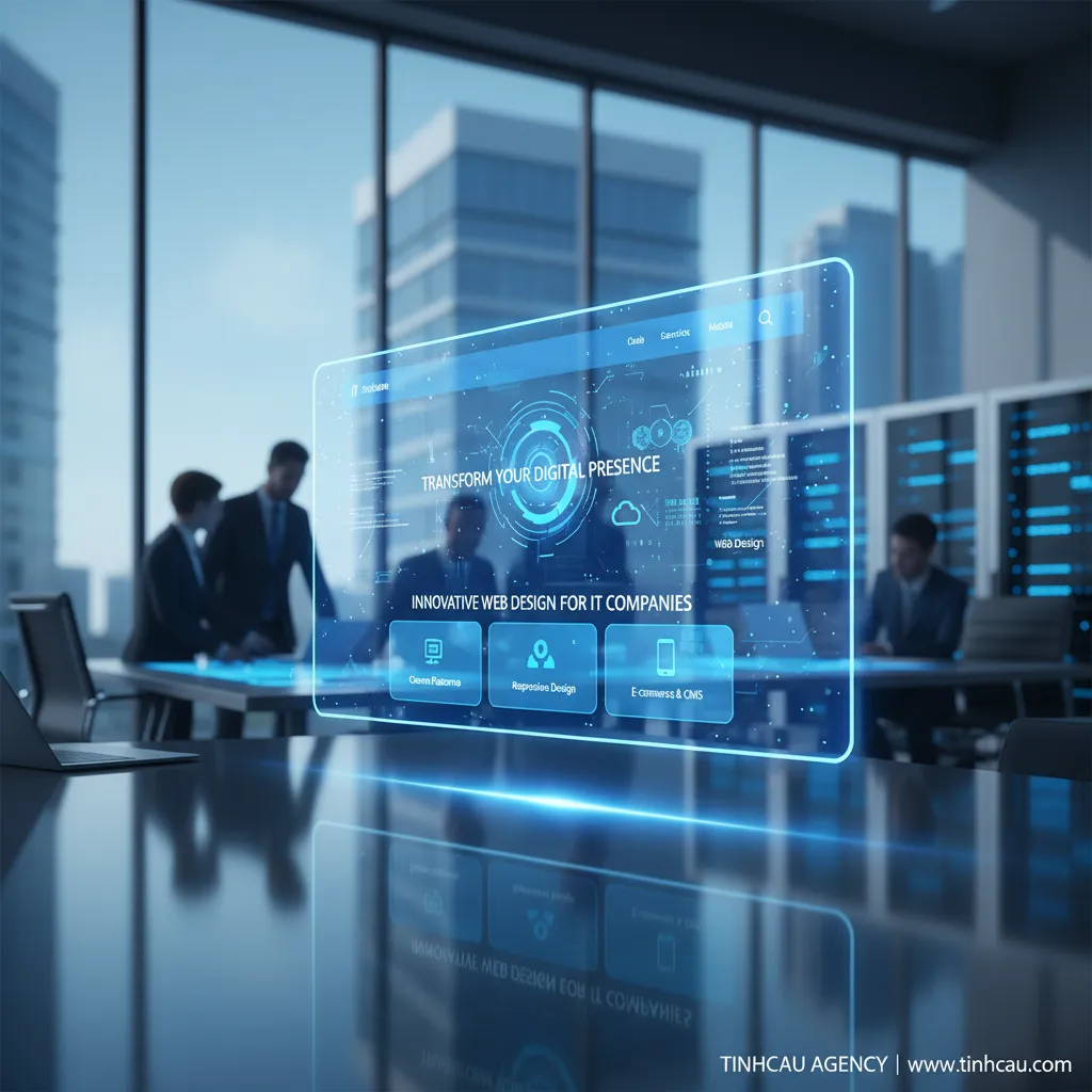 Dịch vụ thiết kế web cho công ty IT 4 3. Website công ty công nghệ thông tin