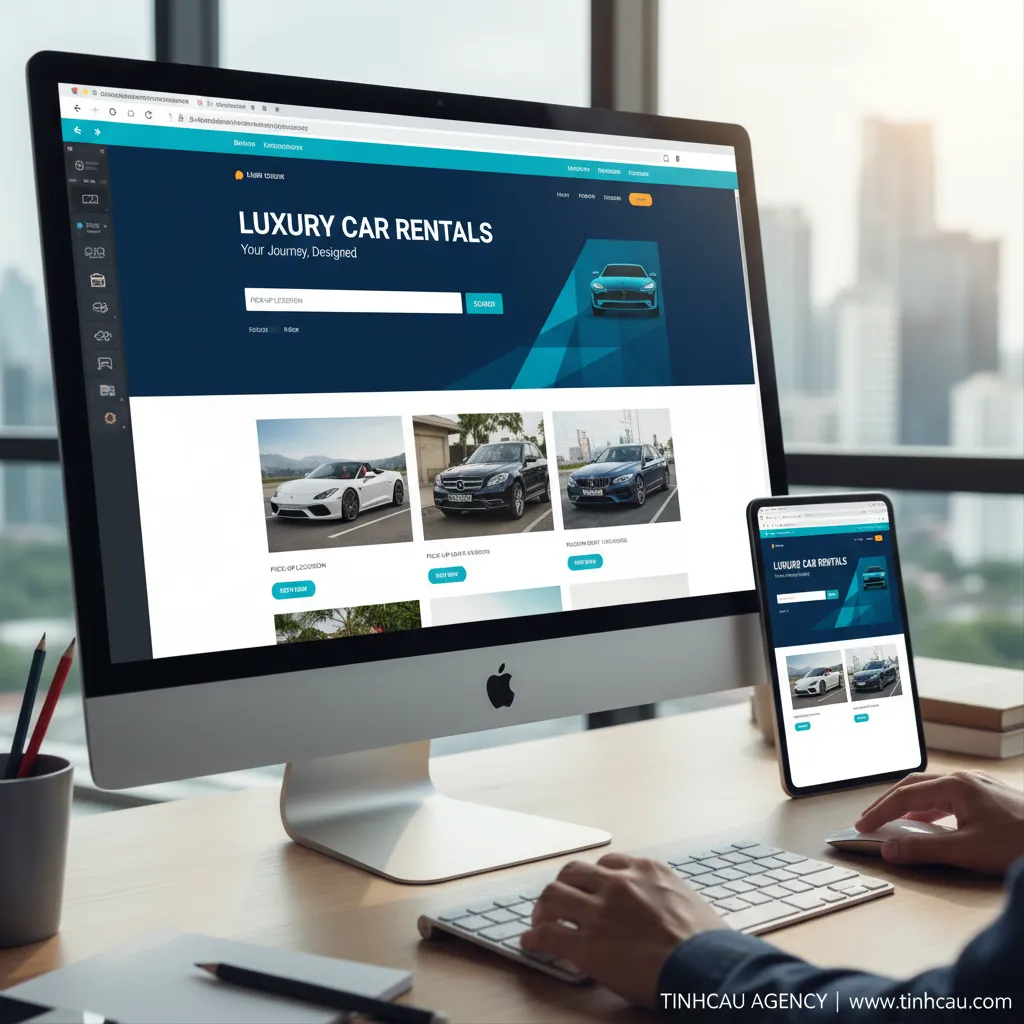 1. **Thiết kế web cho thuê xe** (Từ khóa chính, kết hợp dịch vụ và đối tượng)