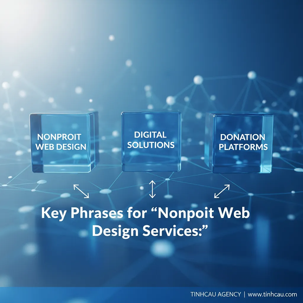 Ba từ khóa hoặc cụm từ khóa chính từ tiêu đề "Dịch vụ thiết kế web cho tổ chức phi lợi nhuận" là: