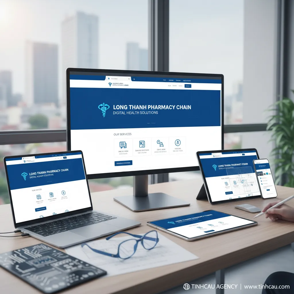 1. Thiết kế web nhà thuốc Long Thành