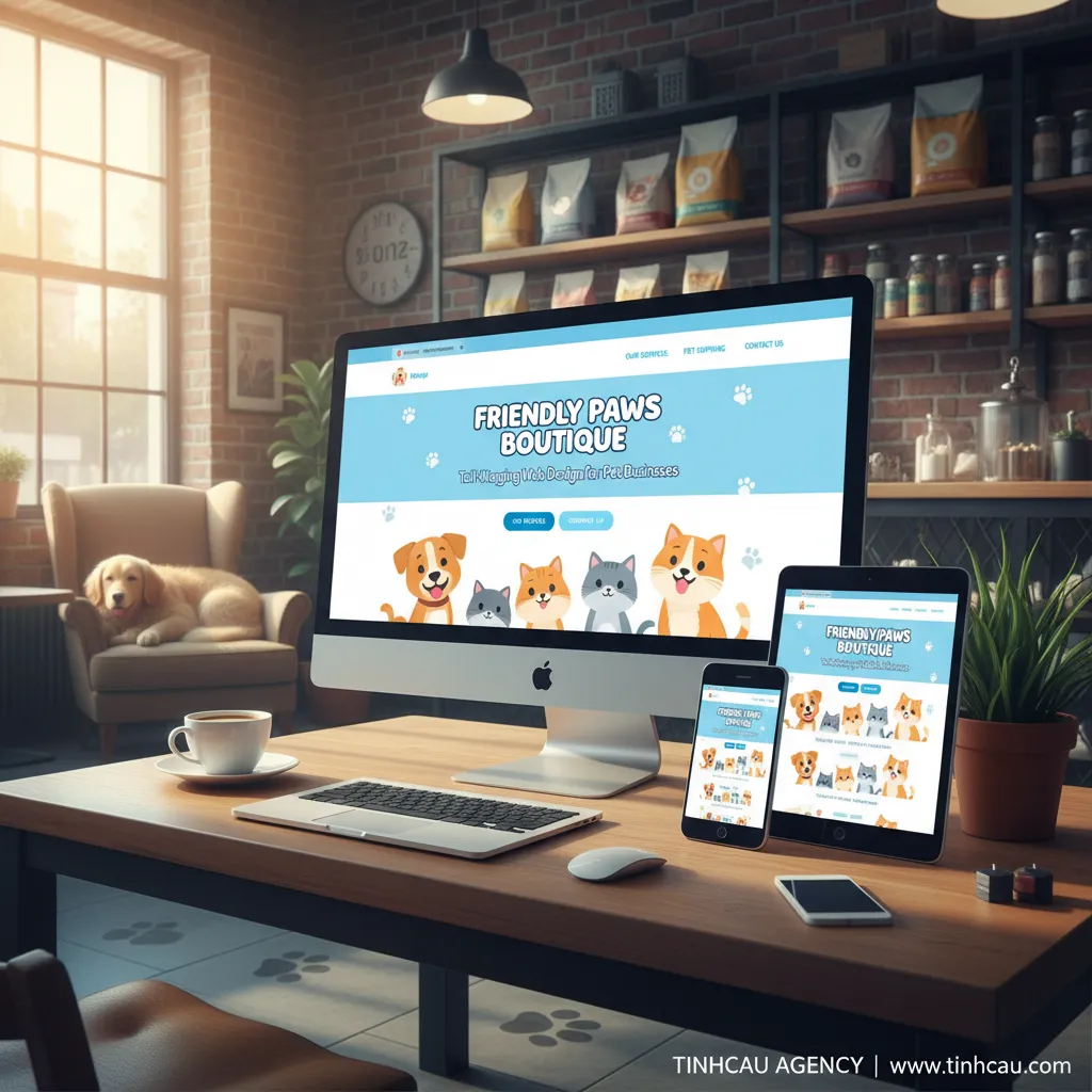1. Thiết kế web cửa hàng thú cưng