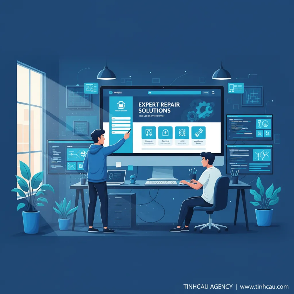 1. **Thiết kế web dịch vụ sửa chữa** (Từ khóa chính xác và đầy đủ nhất)