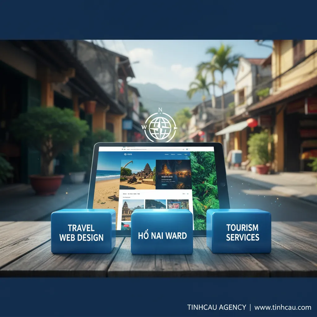 Ba từ khóa/cụm từ khóa chính cho tiêu đề "Dịch vụ thiết kế web du lịch tại phường Hố Nai" là: