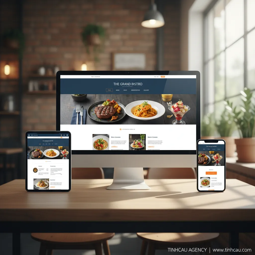 3. Website nhà hàng hiện đại