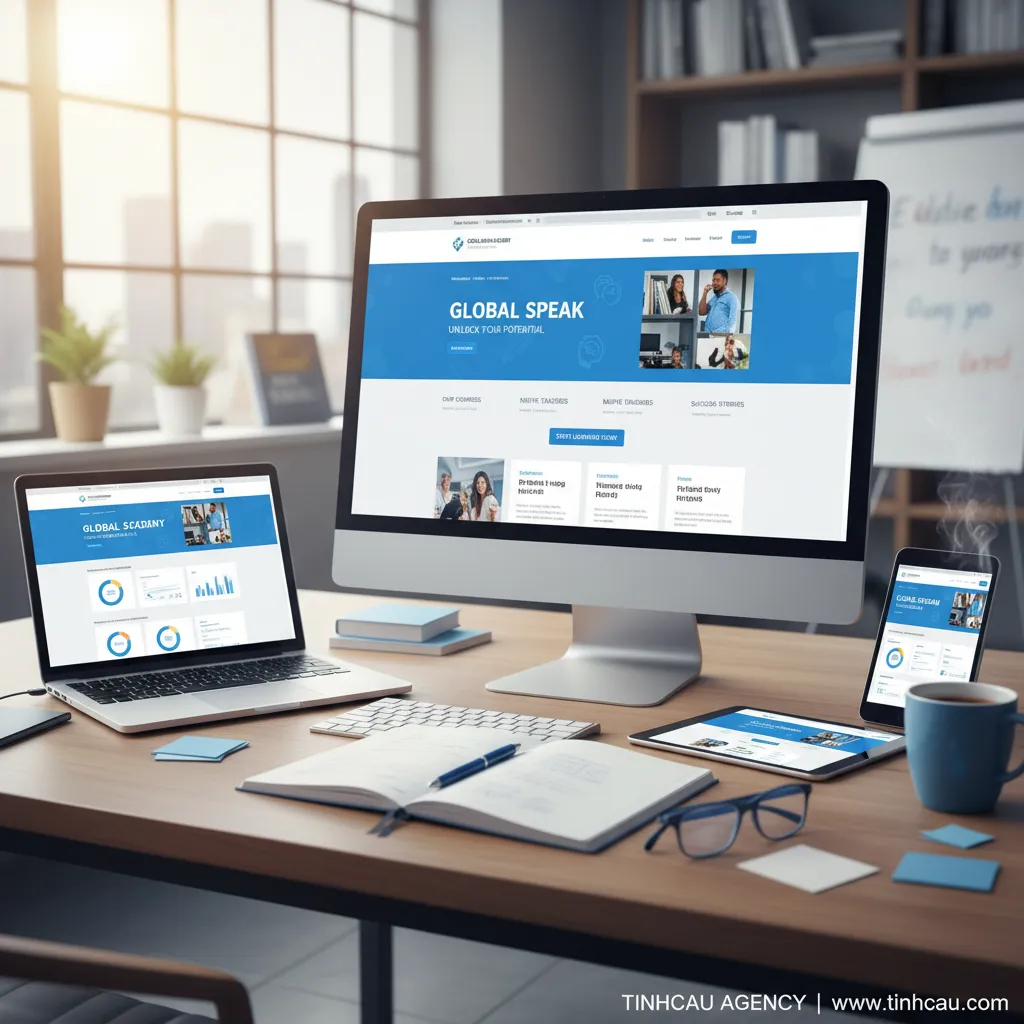 3. Website trung tâm ngoại ngữ