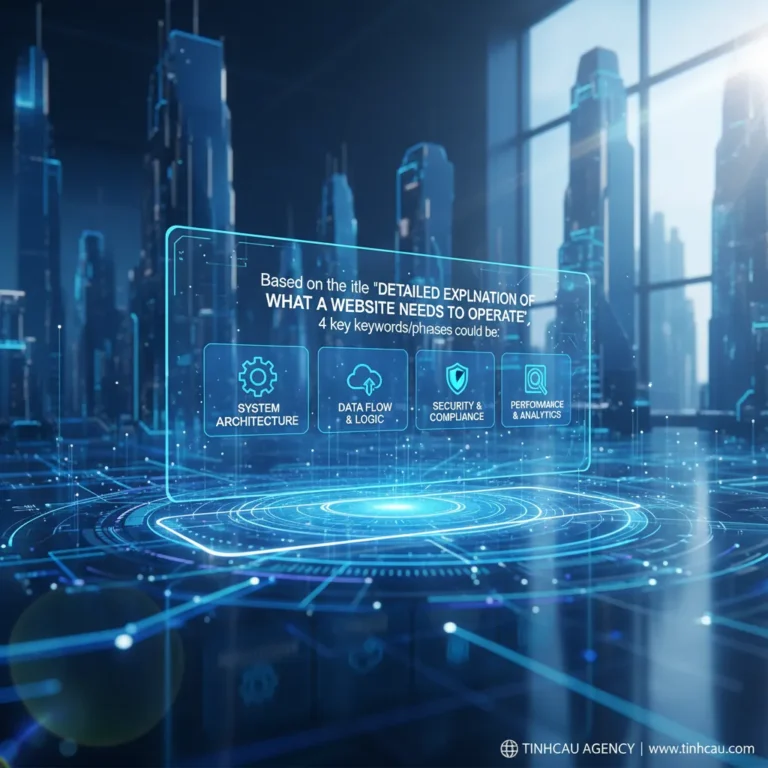 Dựa trên tiêu đề "Giải thích chi tiết kế hoạch một website hoạt động cần có những gì", 4 từ khóa/cụm từ khóa chính có thể là: