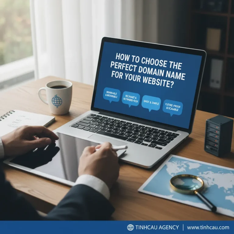 Dựa trên tiêu đề "Làm thế nào để chọn được tên miền phù hợp cho website?", 4 từ khóa hoặc cụm từ khóa chính có thể là: