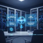 Dựa trên tiêu đề "Mua tên miền, hosting và các dịch vụ thiết kế website: Nên chọn cái nào?", 4 từ khóa hoặc cụm từ khóa chính có thể là: