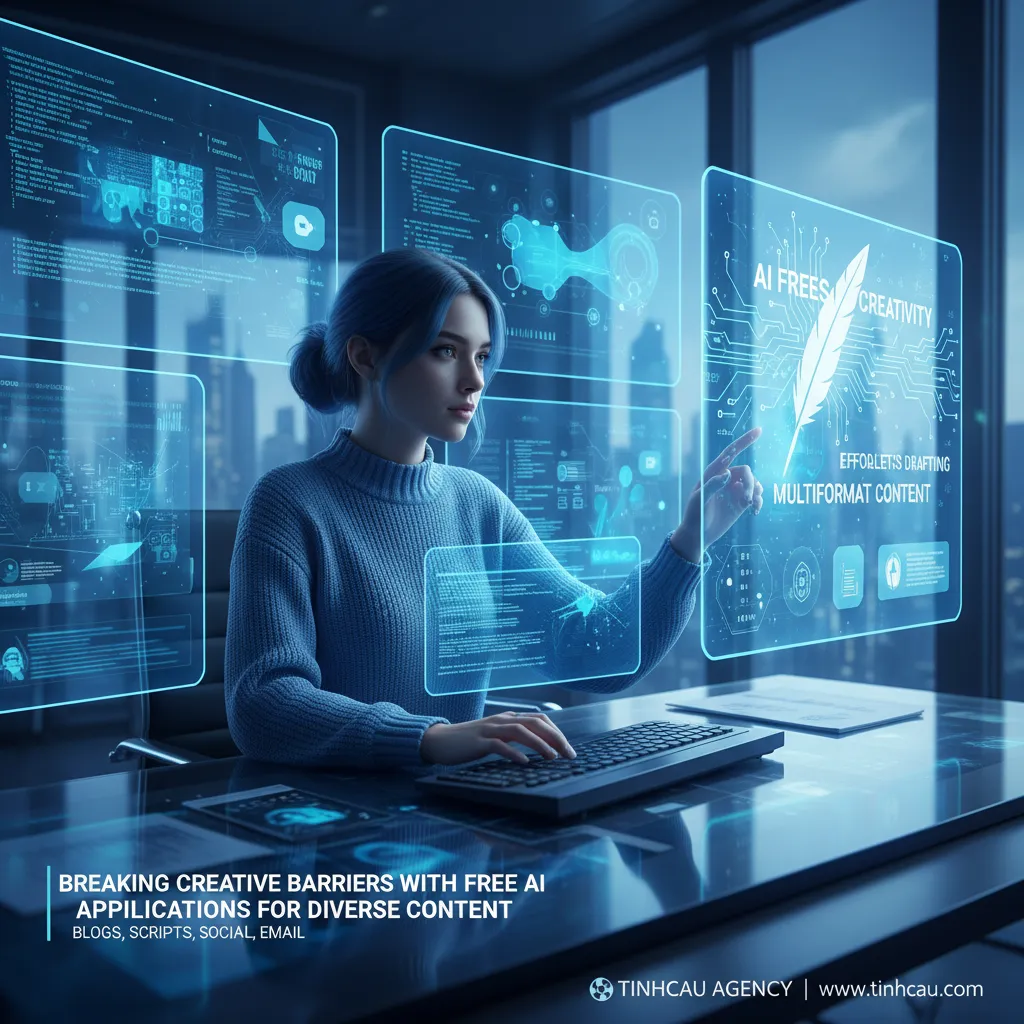 Phá Bỏ Rào Cản Sáng Tạo Với Ứng Dụng AI Miễn Phí Hỗ Trợ Content Đa Dạng. 4 2. **AI hỗ trợ viết content**