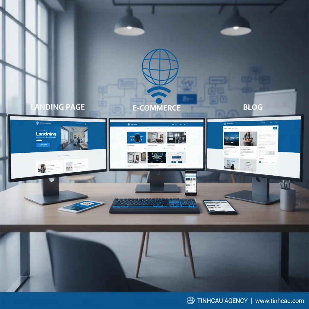 Phân biệt các loại hình website: Landing Page, E-commerce, Blog... 3 1. **Loại hình website**