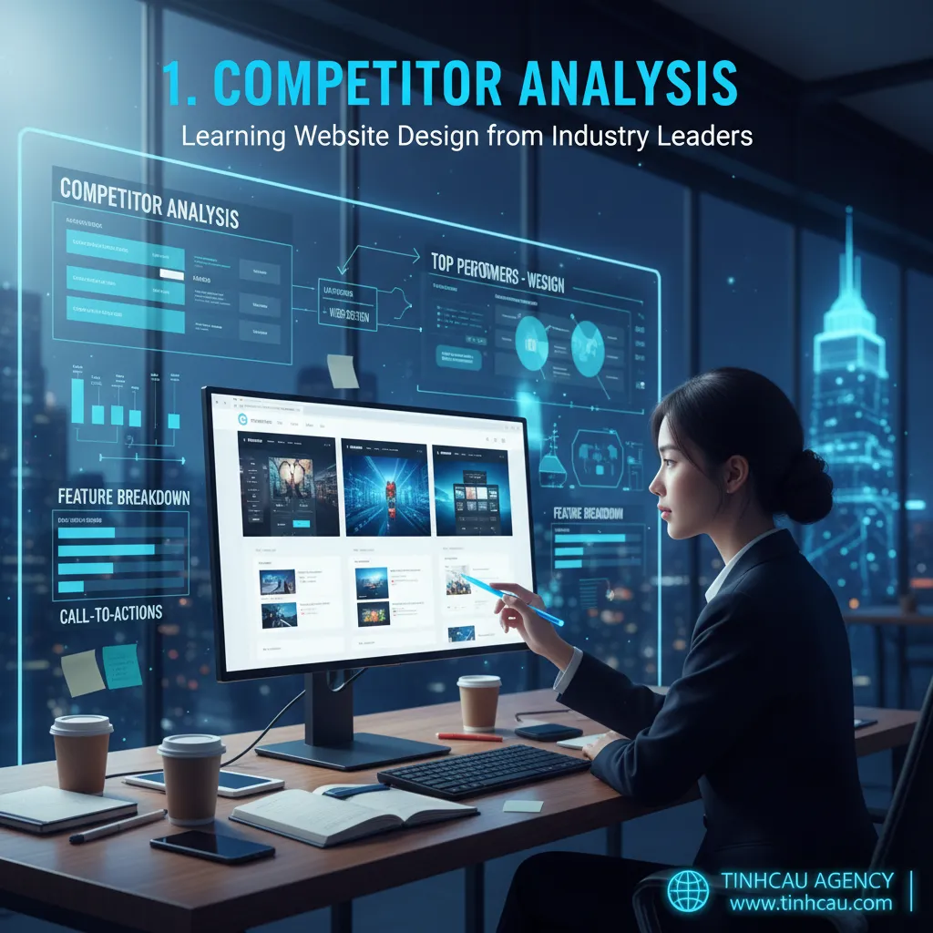 Phân tích đối thủ: Học hỏi kinh nghiệm thiết kế website từ các đối thủ hàng đầu. 3 1. **Phân tích đối thủ cạnh tranh**