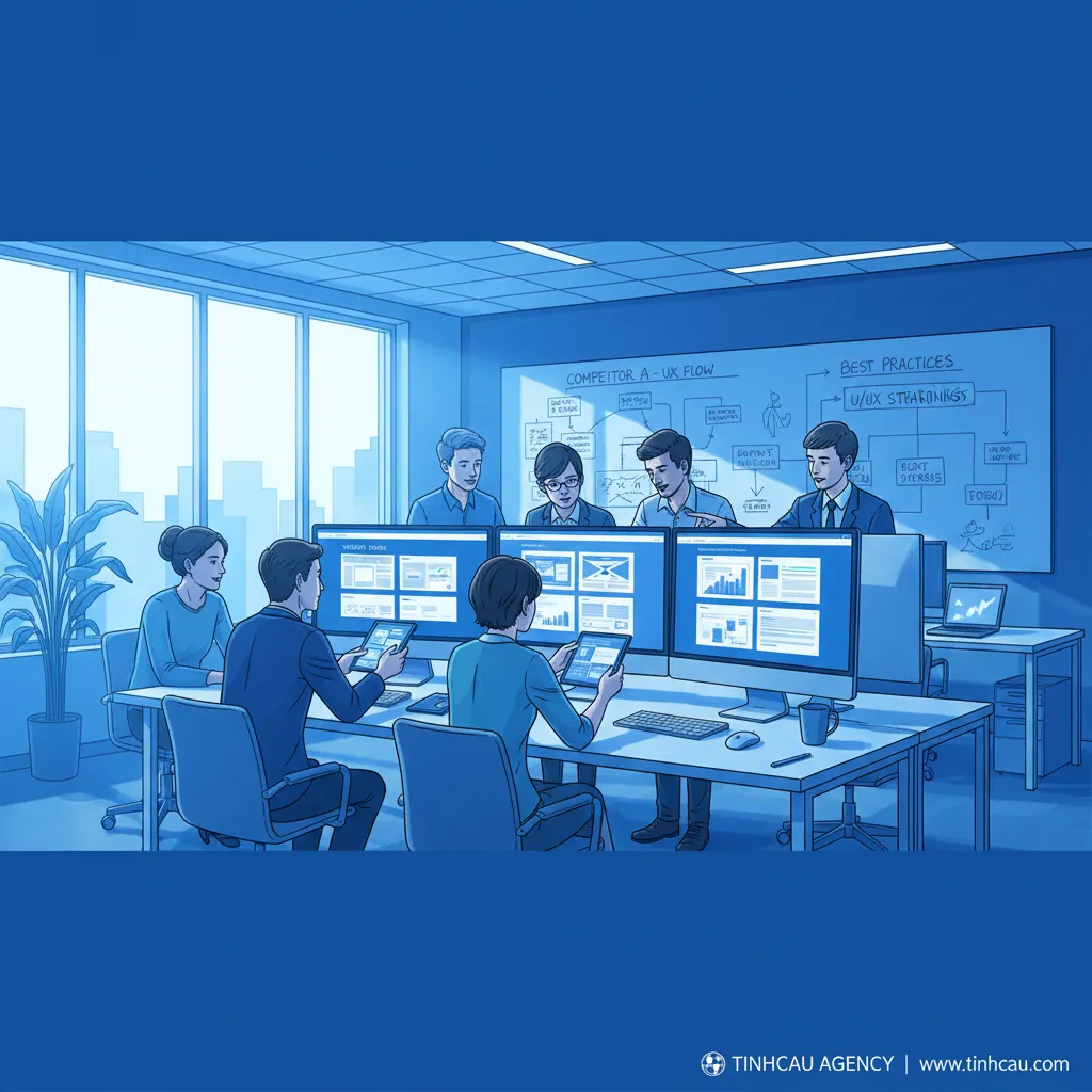 Phân tích đối thủ: Học hỏi kinh nghiệm thiết kế website từ các đối thủ hàng đầu. 4 2. **Thiết kế website**