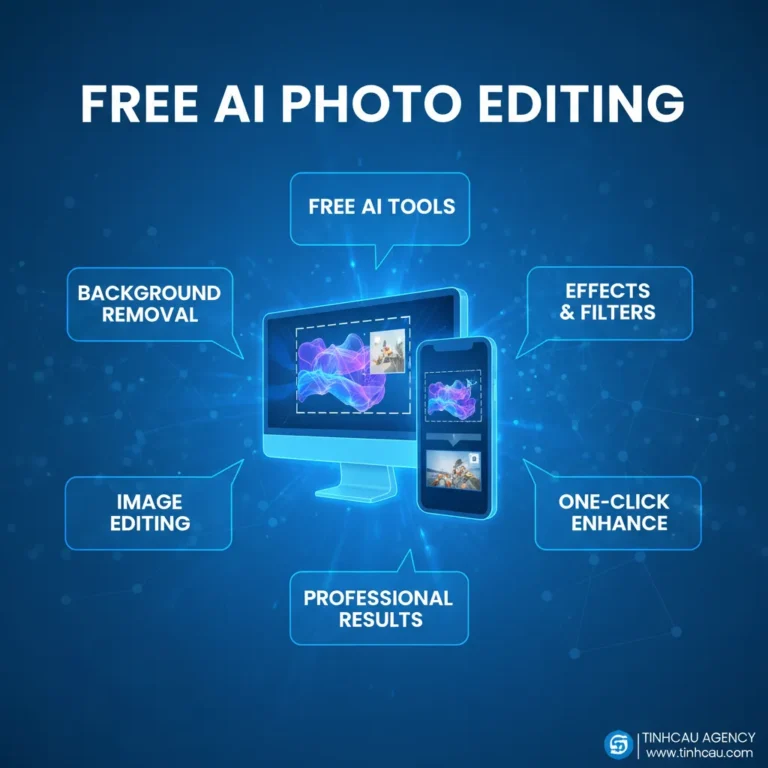 Dựa trên tiêu đề "Sử Dụng AI Miễn Phí để Chỉnh Sửa Ảnh, Xóa Phông Và Tạo Hiệu Ứng Chuyên Nghiệp", 6 từ khóa hoặc cụm từ khóa chính có thể là: