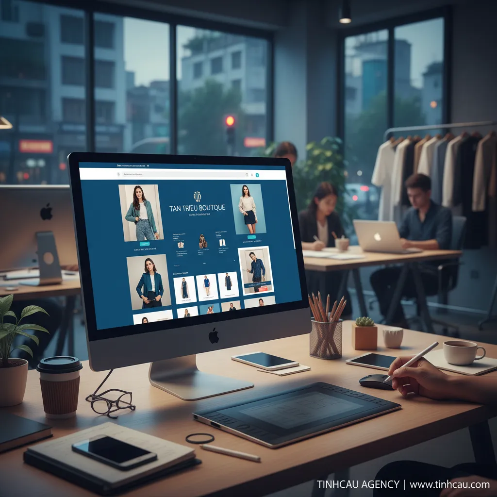 2. Thiết kế website bán quần áo Tân Triều
