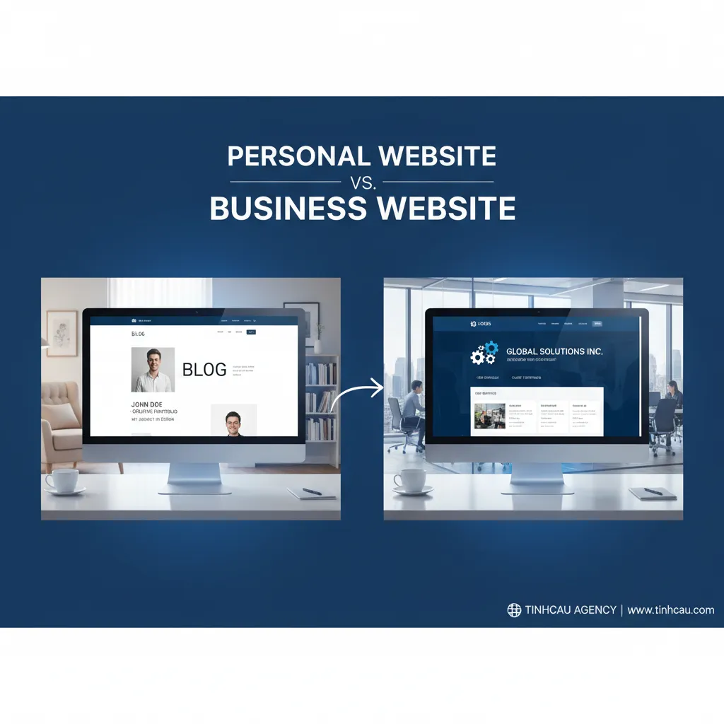3. Khác biệt website cá nhân và doanh nghiệp