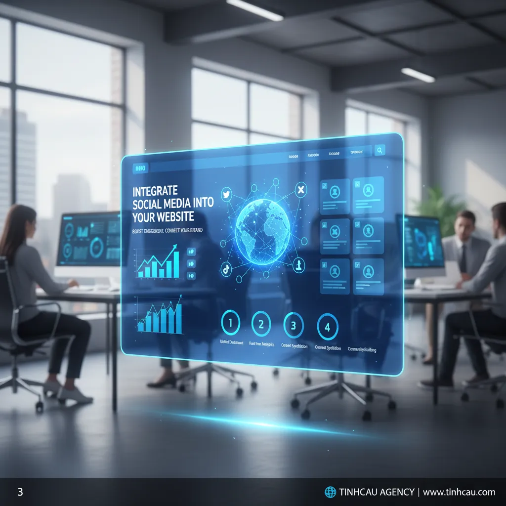 Tích hợp Social Media vào website: Đẩy mạnh tương tác, kết nối thương hiệu. 6 4. Social Media marketing website