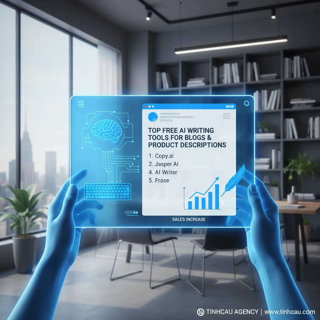 Top Công Cụ AI Tự Động Viết Blog, Mô Tả Sản Phẩm Miễn Phí Giúp Bạn Bán Hàng Tốt Hơn. 3 1. **Công cụ AI viết blog**