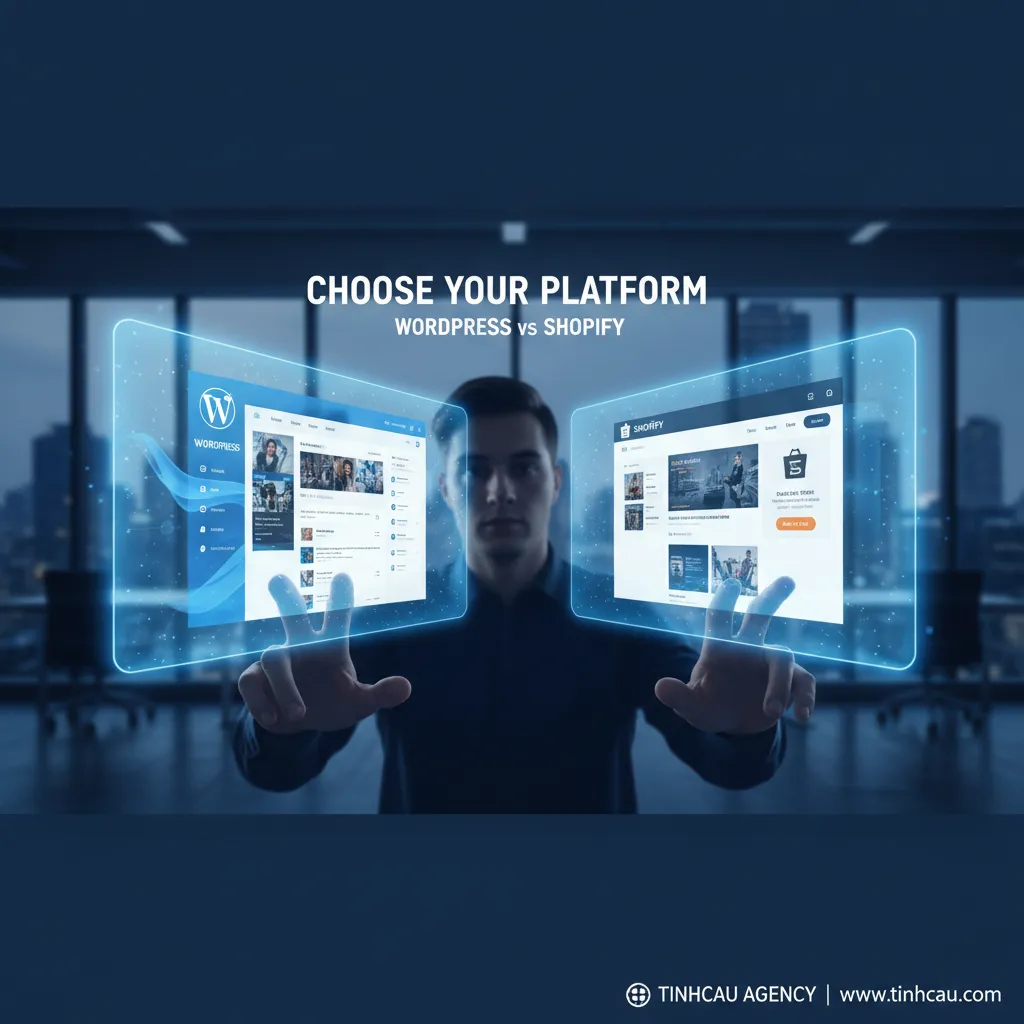 2. **Chọn nền tảng website** (Nhấn mạnh vào quyết định lựa chọn)