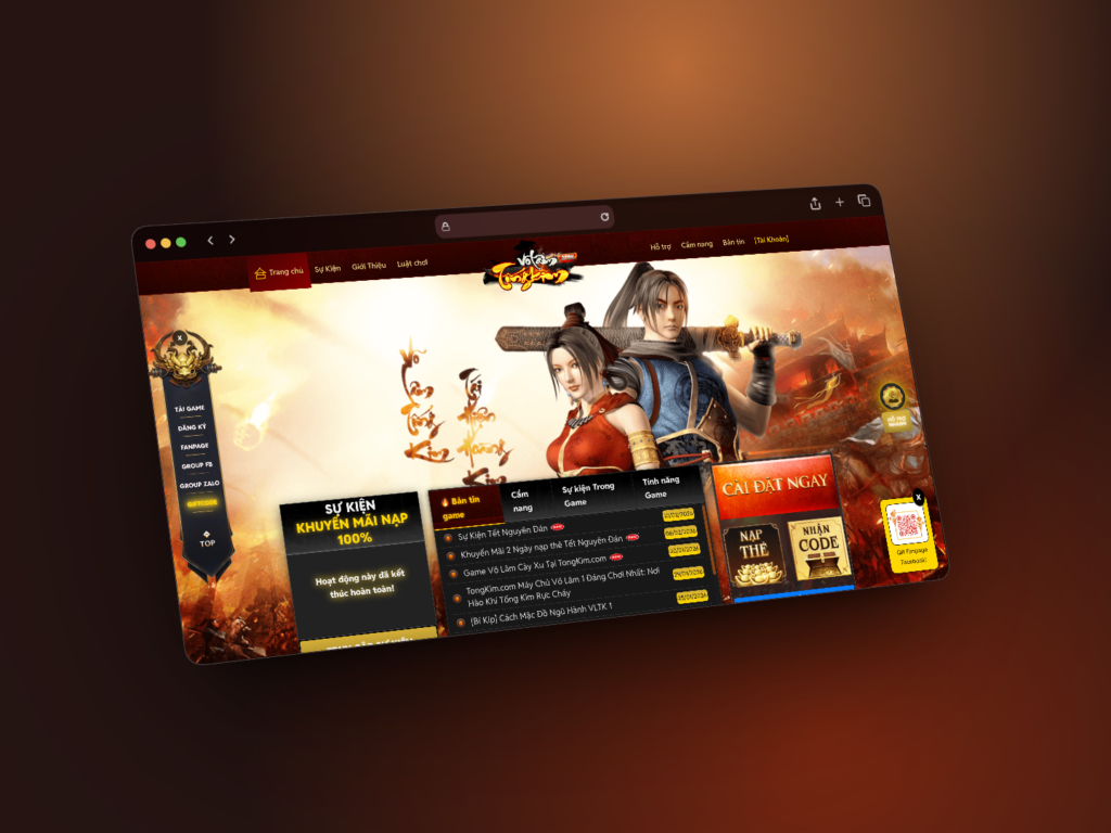 Dự án Trang Chủ Game Võ Lâm Truyền Kỳ VNG2005 TongKim.com