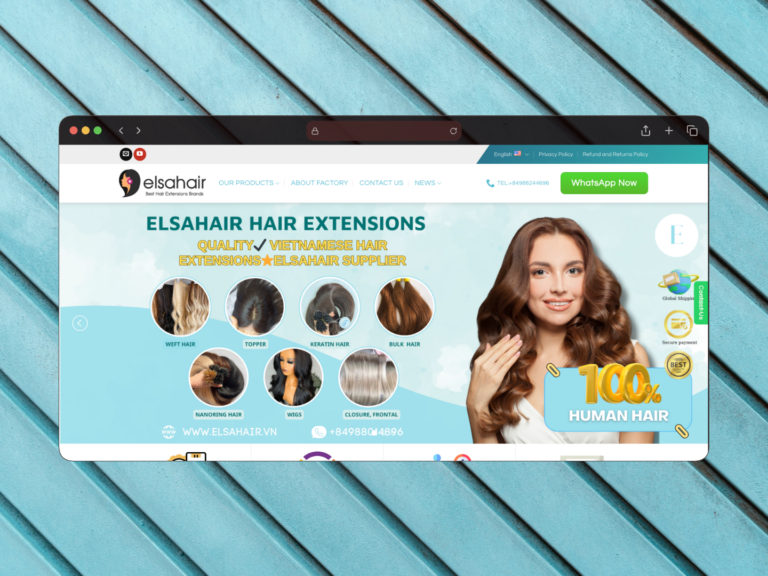 Hình ảnh dự án Website Elsahair.vn – Shop Xuất Khẩu Tóc Nối Chuyên Nghiệp - 1