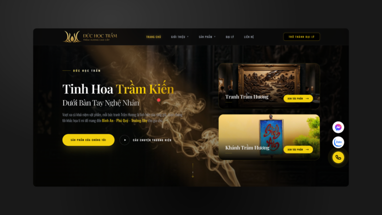 Hình ảnh dự án Dự Án Website Bán Tranh Trầm Hương | Đức Học Trầm - 1