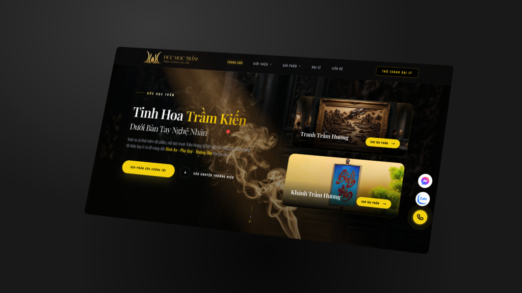Dự án nổi bật: Dự Án Website Bán Tranh Trầm Hương | Đức Học Trầm